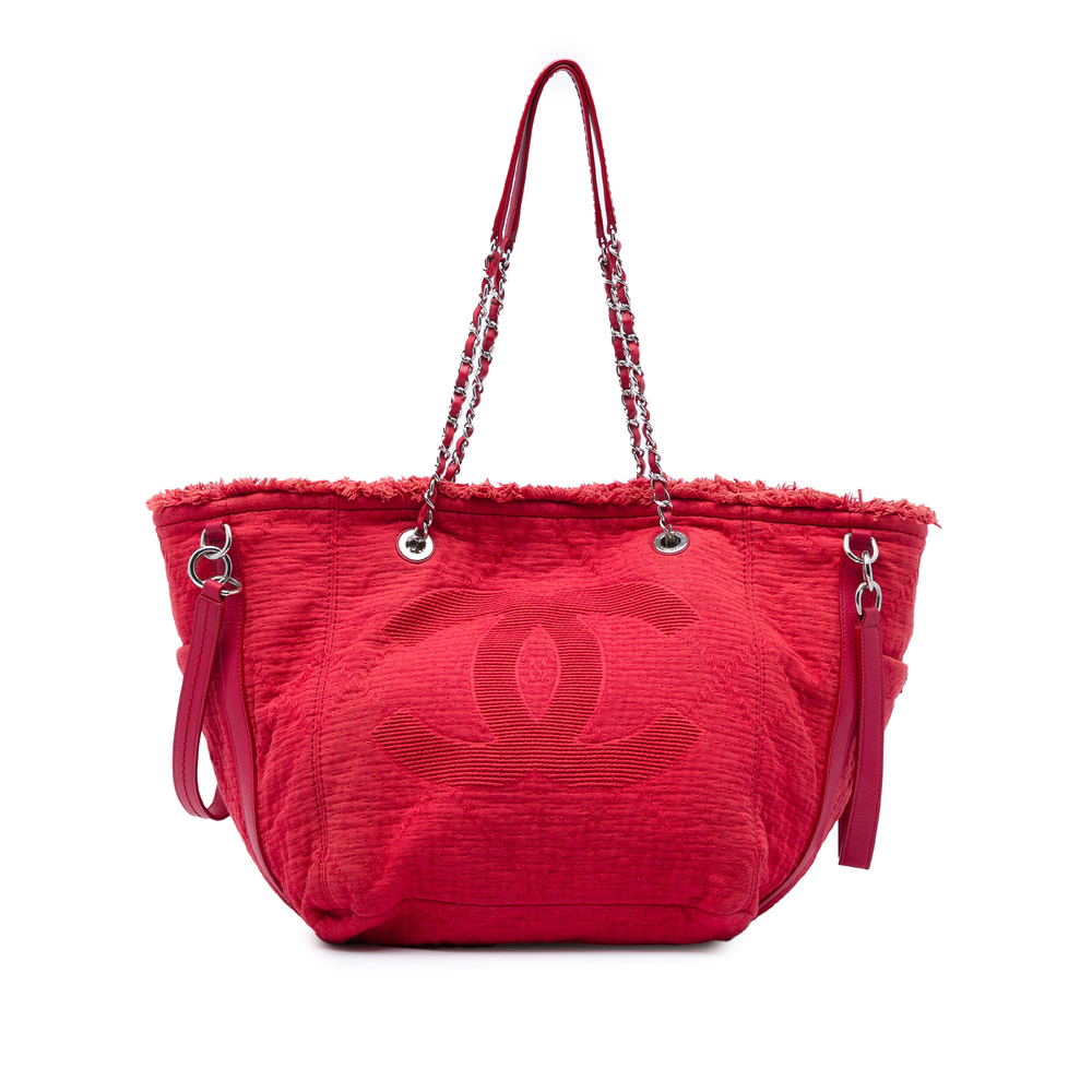 Pre-Loved Chanel CC Fringe Canvas Tote